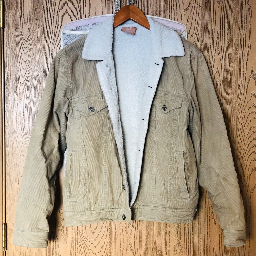 Sheep and Corduroy Tan Jacket: (S/M)